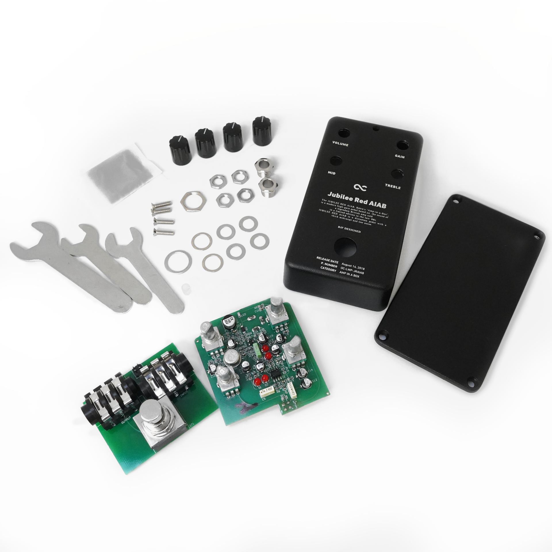 aiab pedal LWP Series Jubilee Red AIAB Solder Free Pedal Kit (OC-LWP-JRAIAB)